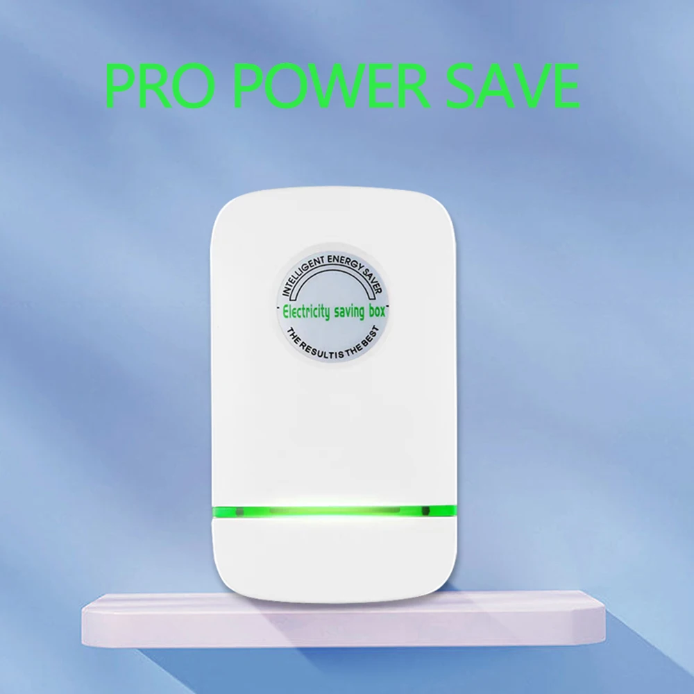 Pro Power Save – Dispositif d'économie d'énergie 90 V-250 V – Boîtier d'économie d'électricité pour la maison et le bureau – Prises US/UE/Royaume-Uni – Tension stable – Économiseur d'énergie